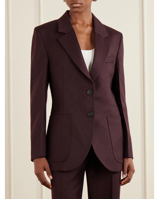 Victoria Beckham Purple Katherine Wool Jacket