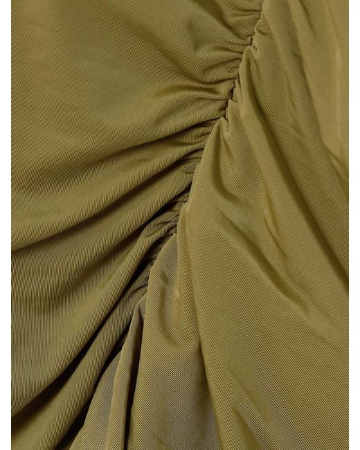 Sir Green Cascina Open-Back Gathered Stretch-Jersey Midi Dress