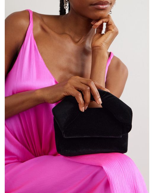 J.W. Anderson Black Twister Small Velvet Tote