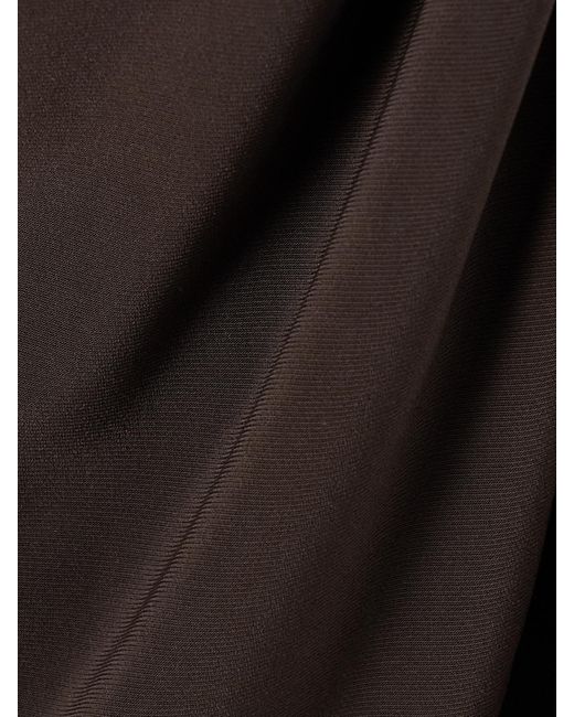 Norma Kamali Brown Pickleball Minikleid Aus Stretch-Jersey Mit Raffungen