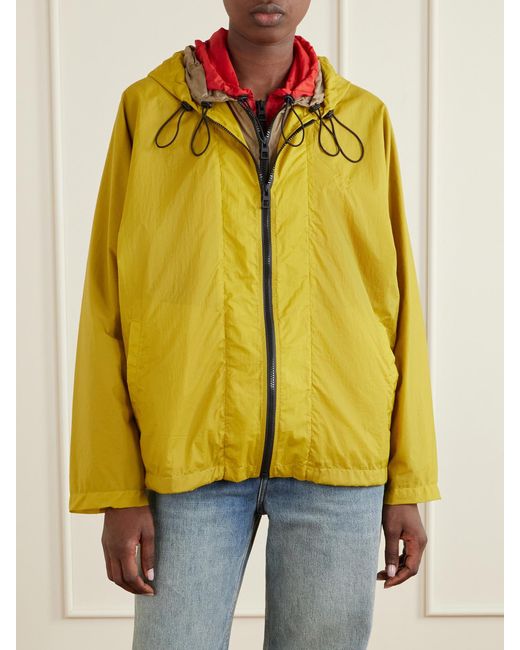 Loewe Yellow Layered Hooded Shell Jacket