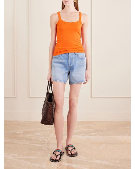 ÉTERNE Orange Duke Cotton-Blend Tank