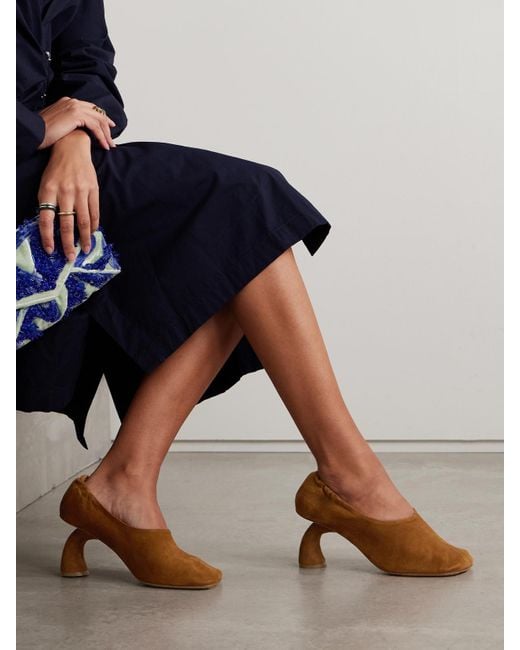 Dries Van Noten Brown Suede Pumps