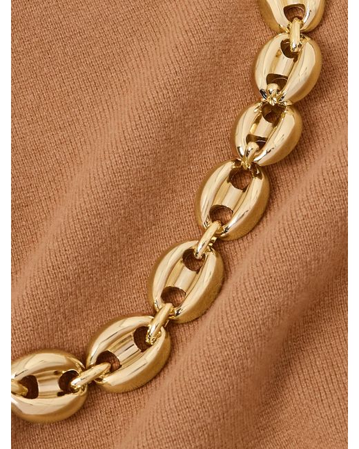 Rabanne Natural Hose Aus Einer Merinowollmischung Mit Kette Aus Metall-Mesh