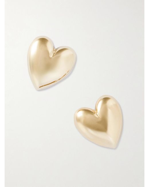 Jennifer Fisher Natural Small Puffy Hearts-Plated Earrings