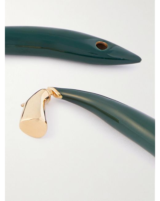 Bottega Veneta Blue Sardine-Tone Enamel Earrings