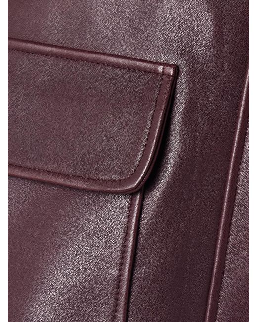 Co. Purple Belted Leather Jacket