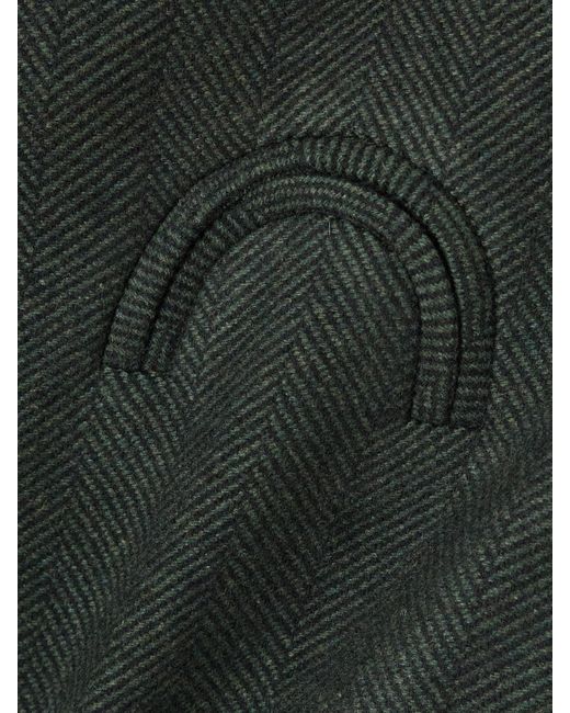 Blazé Milano Black Cheveyo Coci Herringbone Wool Mini Skirt