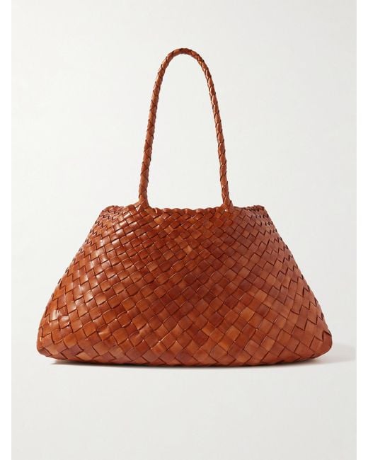 Sac À Main En Cuir Tressé Santa Croce Big Dragon Diffusion en coloris Brown