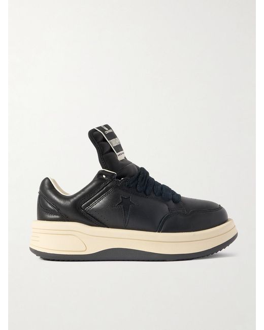 Rick Owens Blue Converse Inflated Turbowpn Leather Sneakers