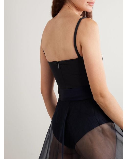 Esse Studios Black Stretch-Jersey Bodysuit