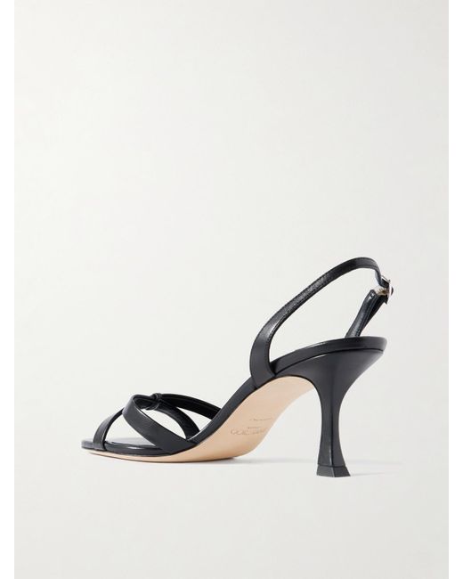 Jimmy Choo Metallic Elsy 70 Leather Slingback Sandals