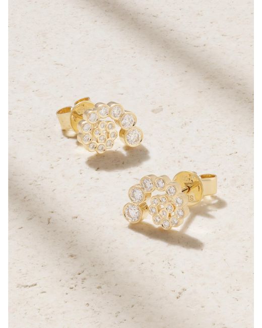 Sophie Bille Brahe Natural Petit Rêve Escargot 18-Karat Recycled Diamond Earrings