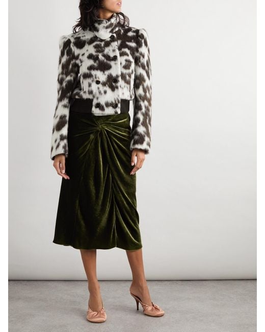 Veste À Double Boutonnage En Laine Mélangée À Imprimé Vache Dries Van Noten en coloris Black