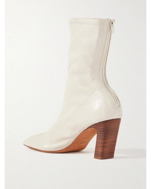 Khaite Natural Apollo Sock Boots Aus Leder