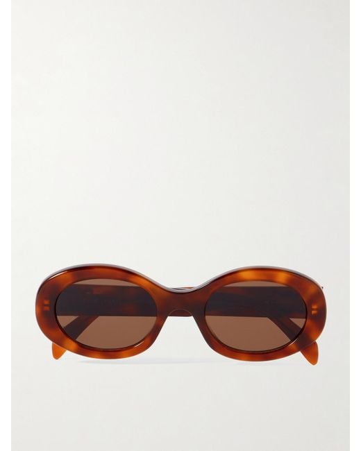 Céline Brown Triomphe Sonnenbrille Mit Ovalem Rahmen Aus Azetat