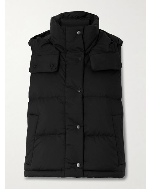 lululemon athletica Black Wunder Puff Quilted Softmatte Hooded Down Vest