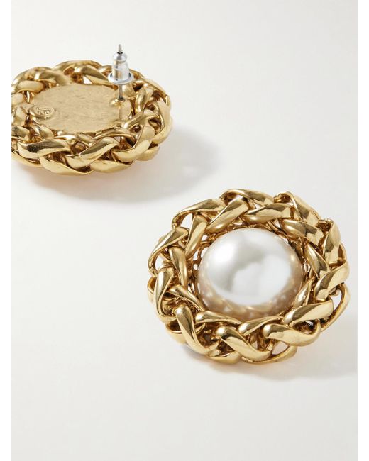 Jennifer Behr Metallic Marit-Plated Pearl-Like Earrings