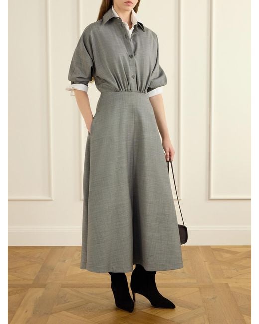 Altuzarra Gray Eleanor Wool-Blend Midi Dress