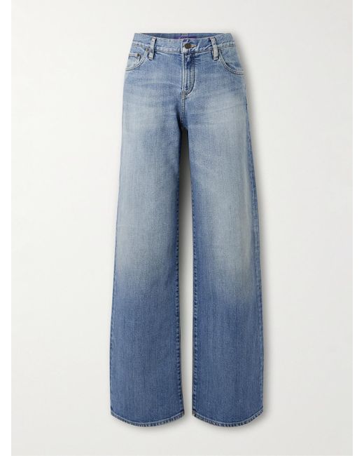 Ralph Lauren Blue Halbhohe Jeans Mit Weitem Bein