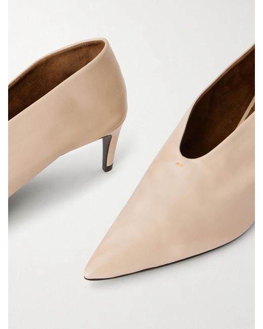 Khaite Natural Miriam Leather Pumps