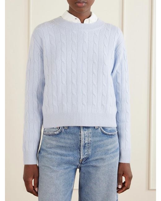 arch4 White Tinka Cable-Knit Cashmere Sweater