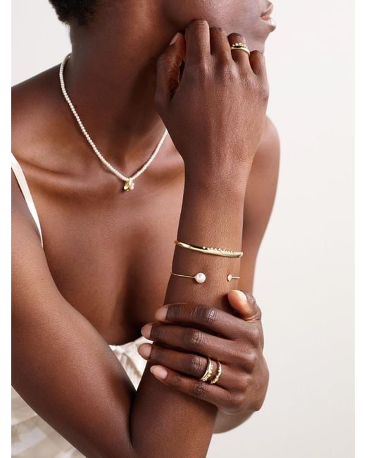 Mizuki Natural 14-Karat Diamond Cuff