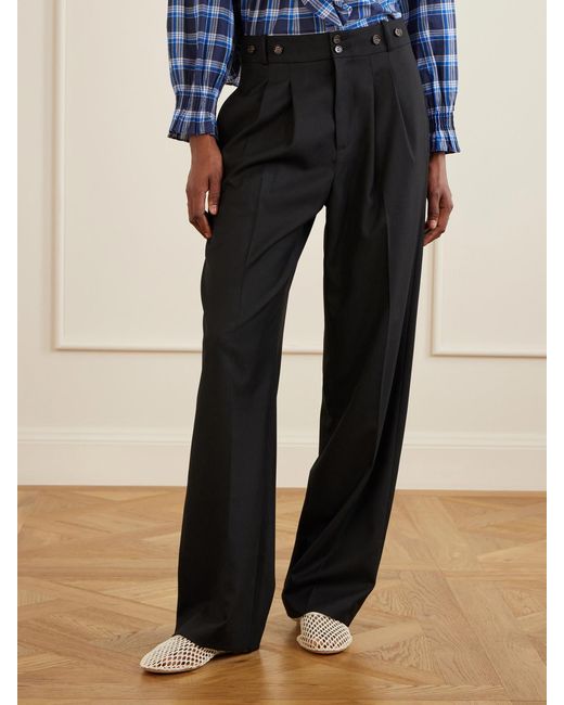 Doen Black Olivia Poplin Wide-Leg Pants