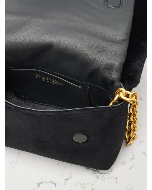 J.W. Anderson Black Twister Small Velvet Tote