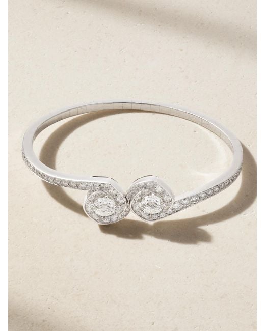 David Morris Natural Frozen Kiss 18-Karat Diamond Bangle