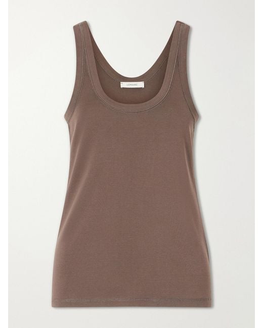 Lemaire Brown Cotton-Jersey Tank