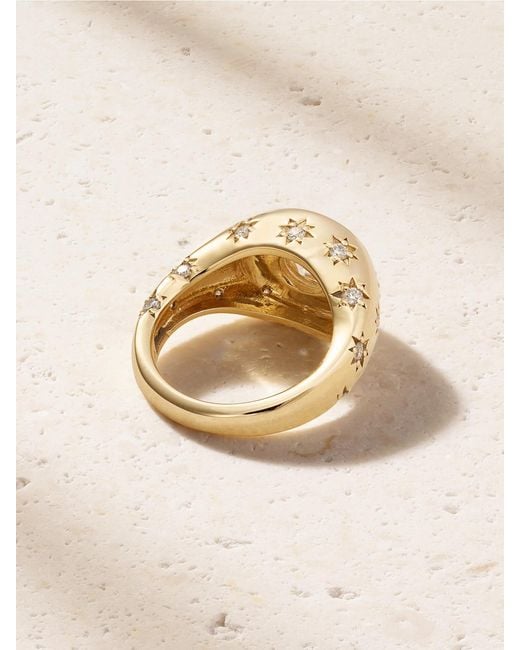 Marlo Laz Natural Disco 14-Karat Diamond Ring