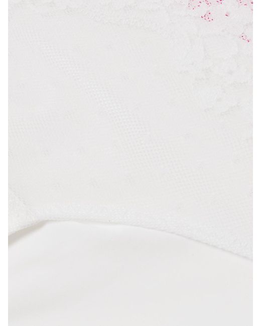 Commando White Double Take Höschen Aus Stretch-Jersey Und Spitze