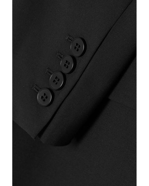 Theory Black Etiennette Grain De Poudre Wool-Blend Blazer