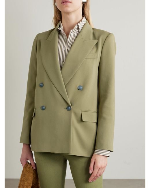 Joseph Green Jaden Double-Breasted Cady Blazer