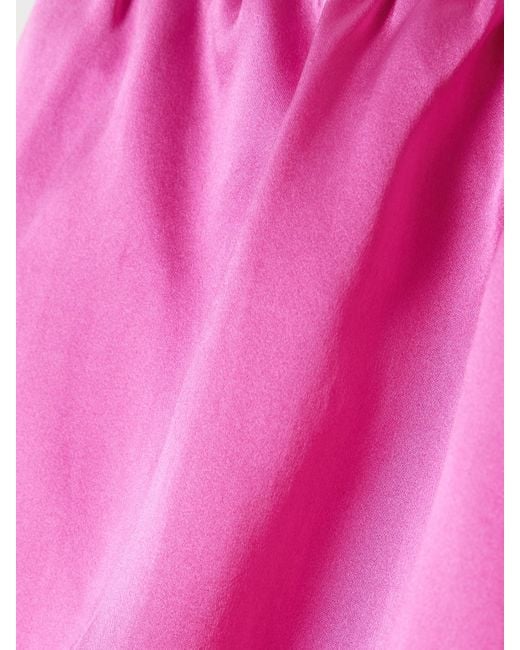 Skin Pink Festive Silk-Satin Pajama Shorts