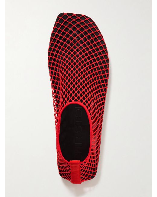 Christopher Esber Red Mesh Water Flats