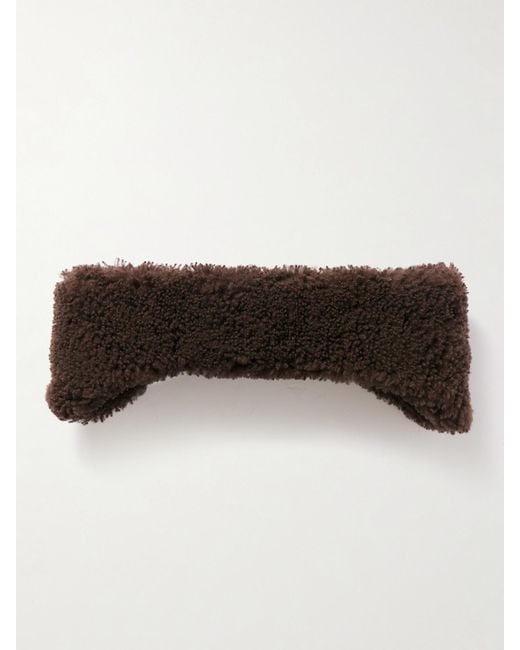 Yves Salomon Brown Shearling Earmuffs
