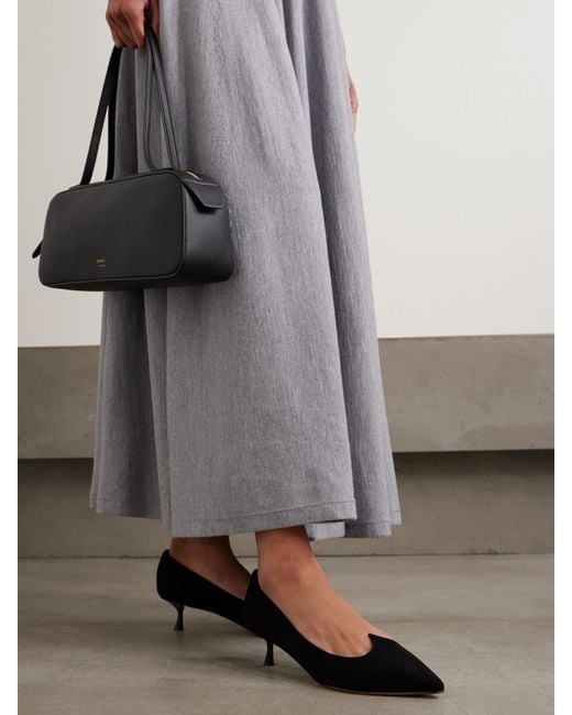 Roger Vivier Black I Love Vivier 45 Suede Pumps