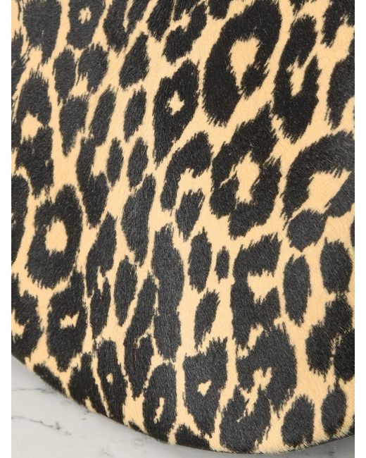 Jil Sander White Eldorado Small Leather-Trimmed Leopard-Print Calf Hair Shoulder Bag
