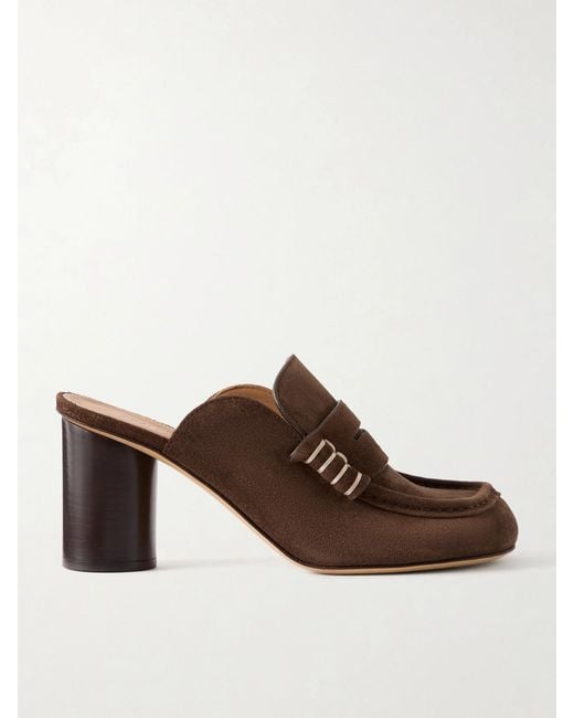 J.W. Anderson Brown Suede Mule Pumps