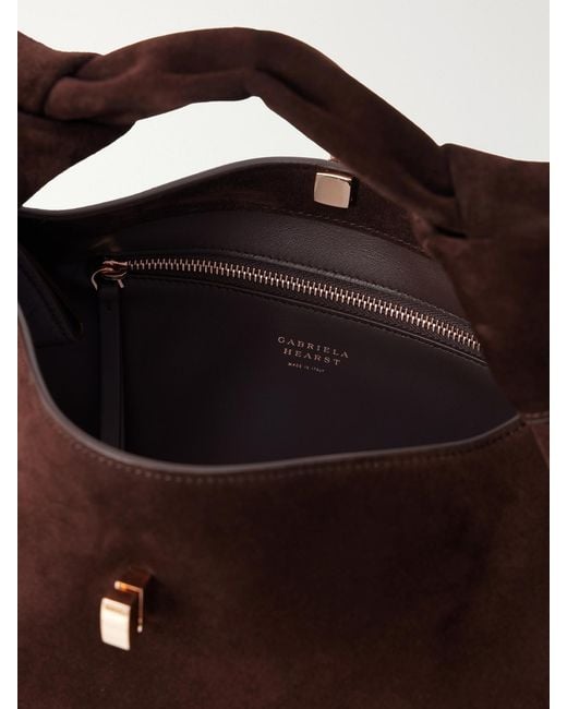 Gabriela Hearst Black Antonia Mini Suede Shoulder Bag