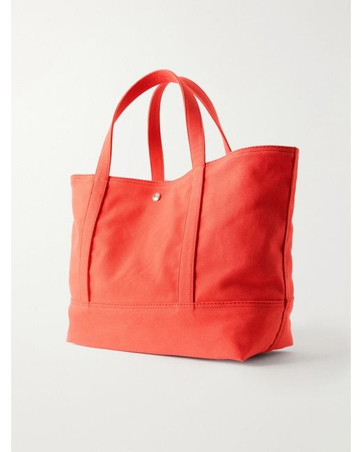 Totême Red Organic Cotton-Canvas Tote