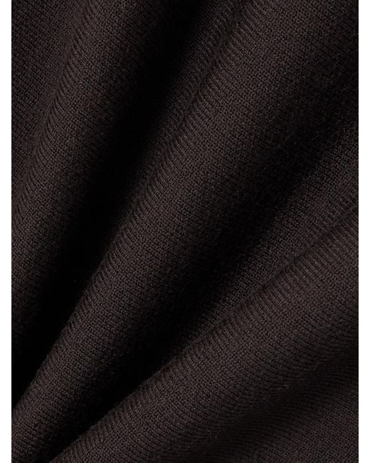 Gabriela Hearst Black Freddie Wool, Silk And Cashmere-Blend Midi Skirt