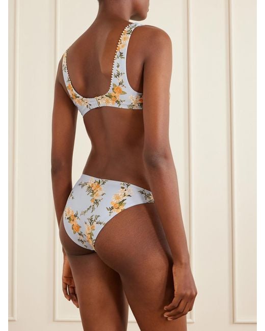 Agua Bendita Natural Promesa Valle Floral-Print Bikini Briefs