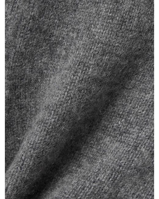 Calle Del Mar Gray Winter Fair Isle Cashmere Wide-Leg Pants