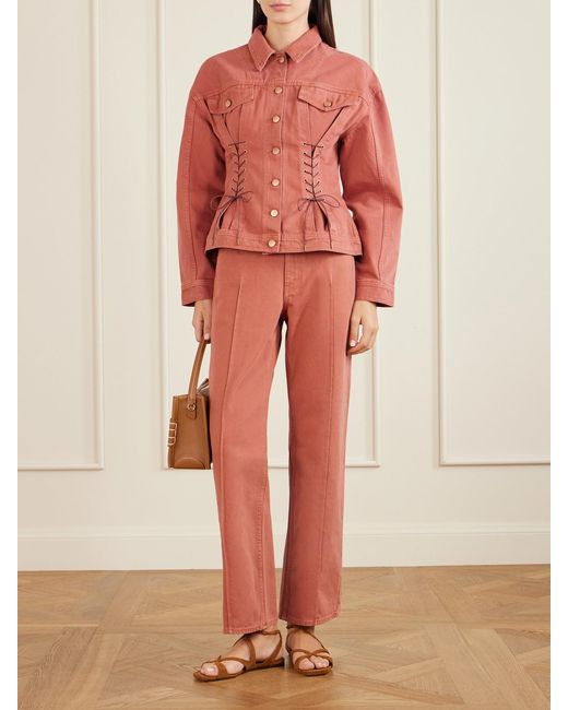 Ulla Johnson Pink Naomi Denim Jacket