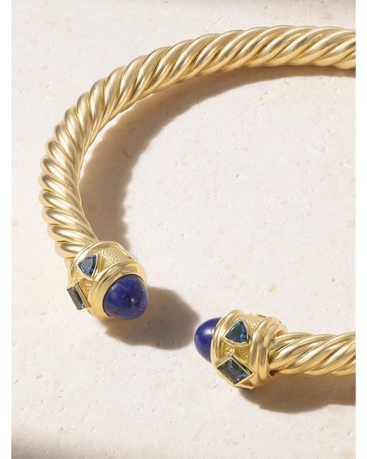 David Yurman Natural Renaissance 18-Karat, Topaz And Lapis Lazuli Bracelet