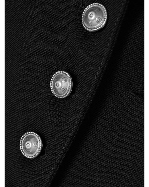 Emporio Sirenuse Black Tolly Embellished Wool-Twill Jacket
