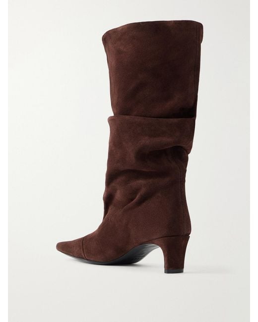 Staud Brown Wally Suede Knee Boots